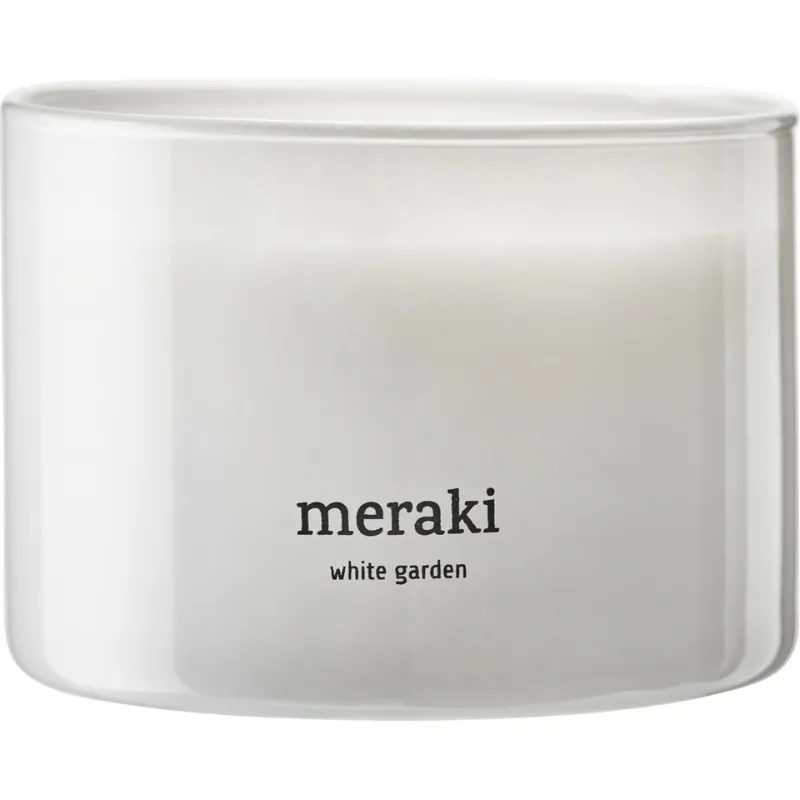Meraki Doftljus, White Garden, Vit Stor
