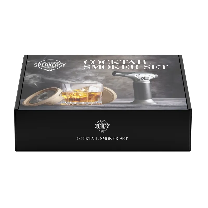 Rygesæt i Træ Inkl. Gasbrænder Og Flis