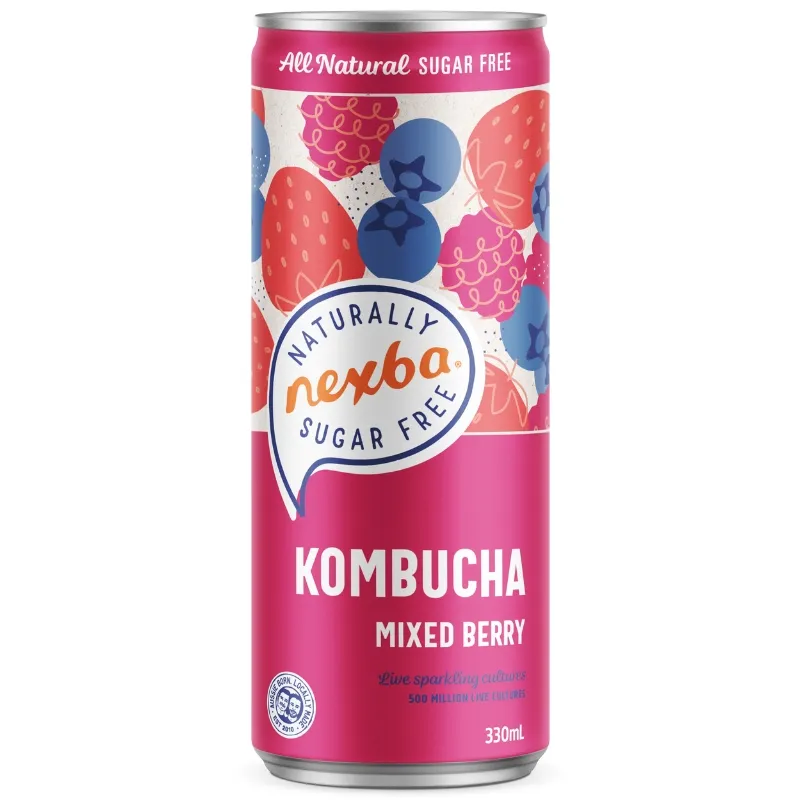 Nexba Kombucha Blandade Bär 33cl