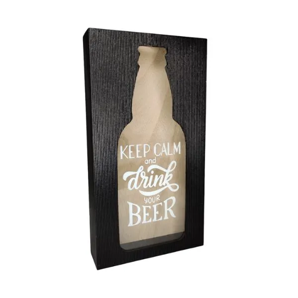 Öl Kapsylram Väggmonterad - Svart