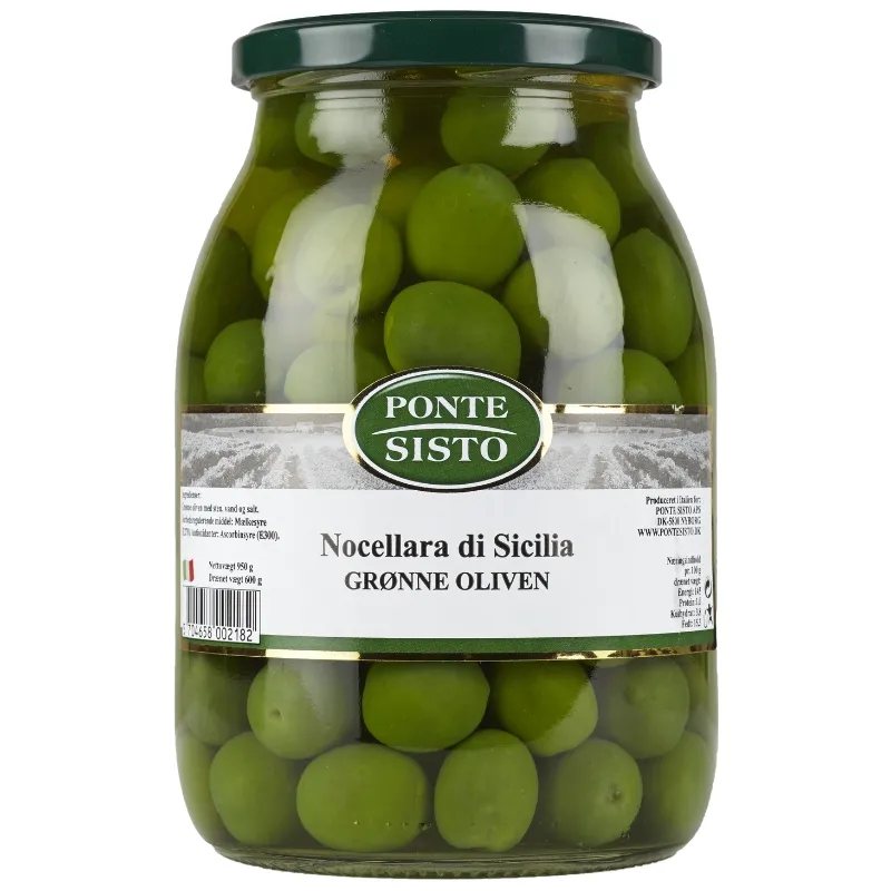 Oliven Grön Nocellara Di Sicilia M/st 950 g