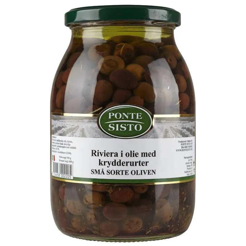 Oliver Svart Riviera i Olja/kryddörter 950 g