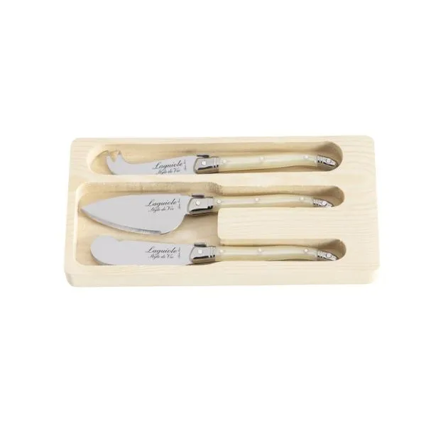 Ostknivar Laguiole Perle Sæt 3 Sdv