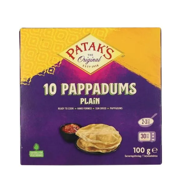 Pappadums Plain Ps (100 G)