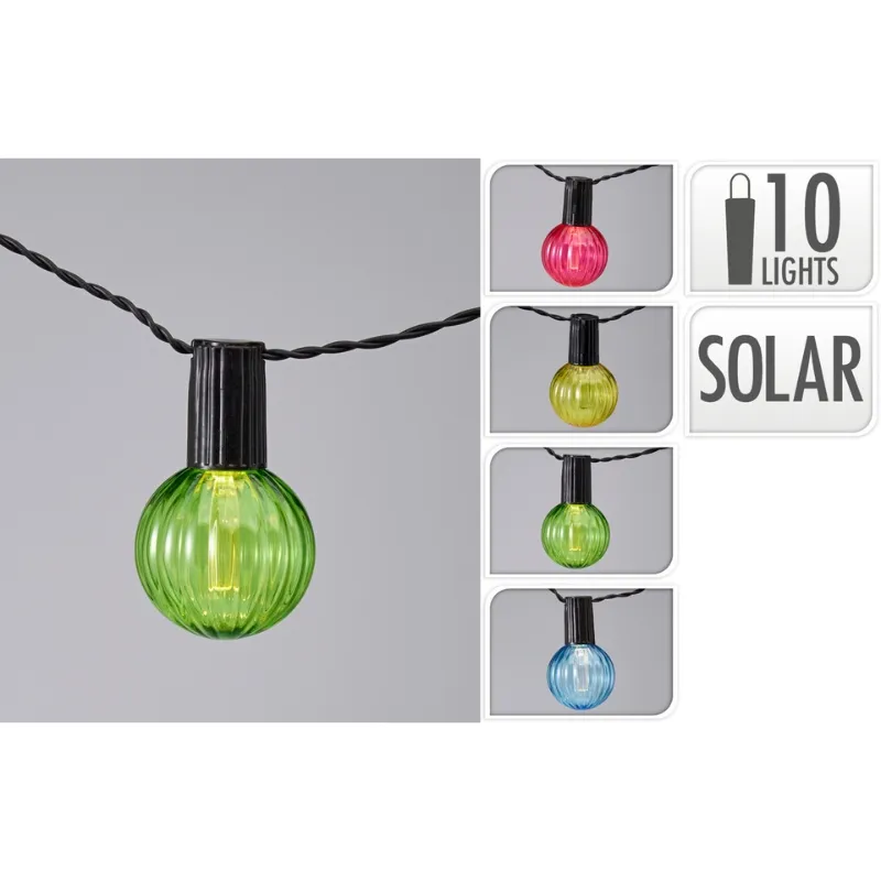 Party Lyskæde Solcelle 10 Stk. Klar