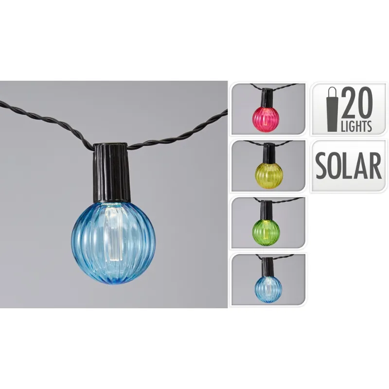 Party Lyskæde Solcelle 20 Stk. Klar