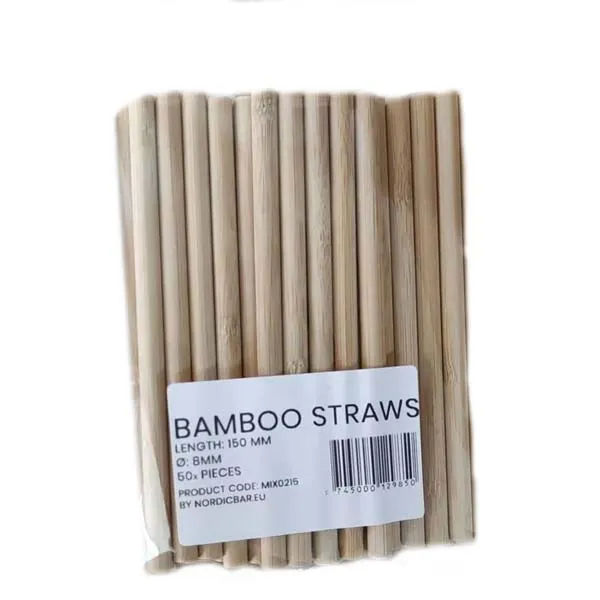 Perfekta Bambu Sugrör 8x150mm 50 st