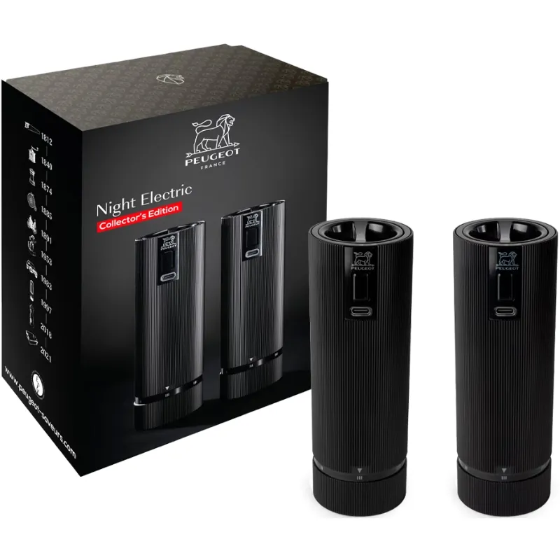 Peugeot Mp+Ms Z 15cm Elektrisk Duo Line Sæt Mat Sort