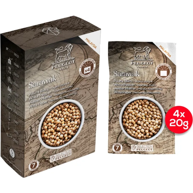 Peugeot Sarawak Hvidt Peber 80g