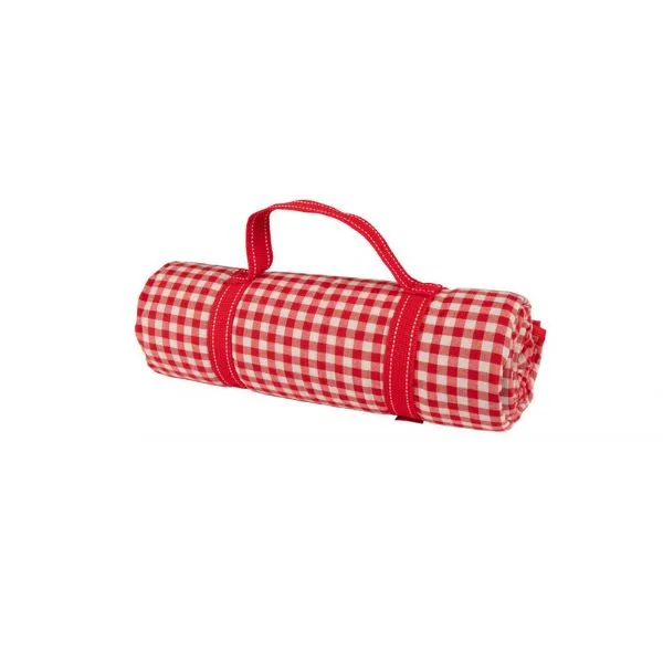 Picknickfilt Röd/vit Rutig Av Bercato® 150x135cm