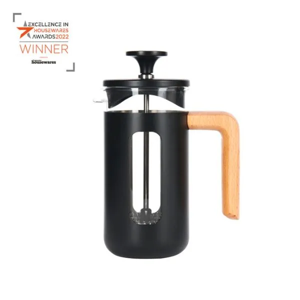 Pisa 3-kopars Stämpelkanna Med Trähandtag Från La Cafetière