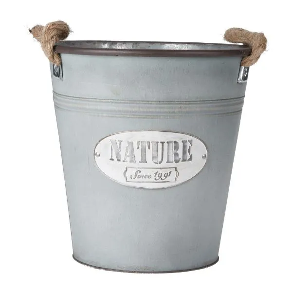 Planteringskruka i Zink Ø 26 x 26 Cm