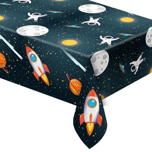 Plastduk "Raket Rummet" 120x180 Cm