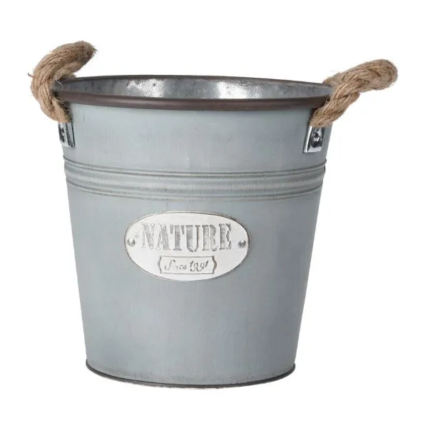 Plastkruka Zink Ø 21,5 x 20,5 Cm