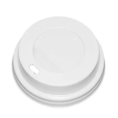Plastlock Ø80 Mm Vit Biologiskt Nedbrytbart För Kaffemugg 100 St.