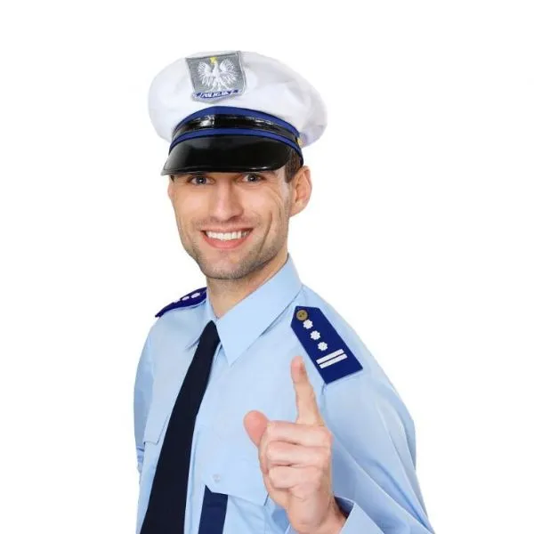 Politihatt Med Axelklaffar