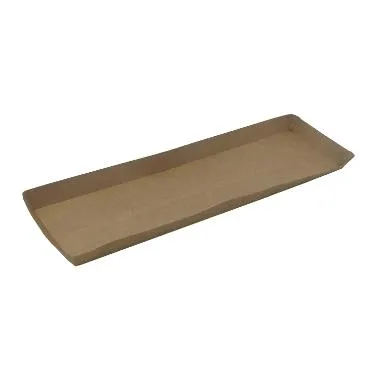 Pølsebricka Xxl 330x90x20 Mm Med Kant Brun 100 St.