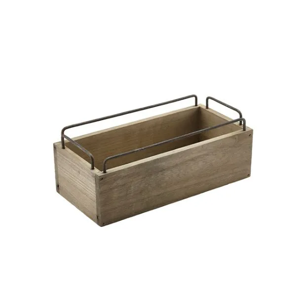 Industriell Trälåda För Borddukning & Förvaring 25 x 12 x 9.5cm