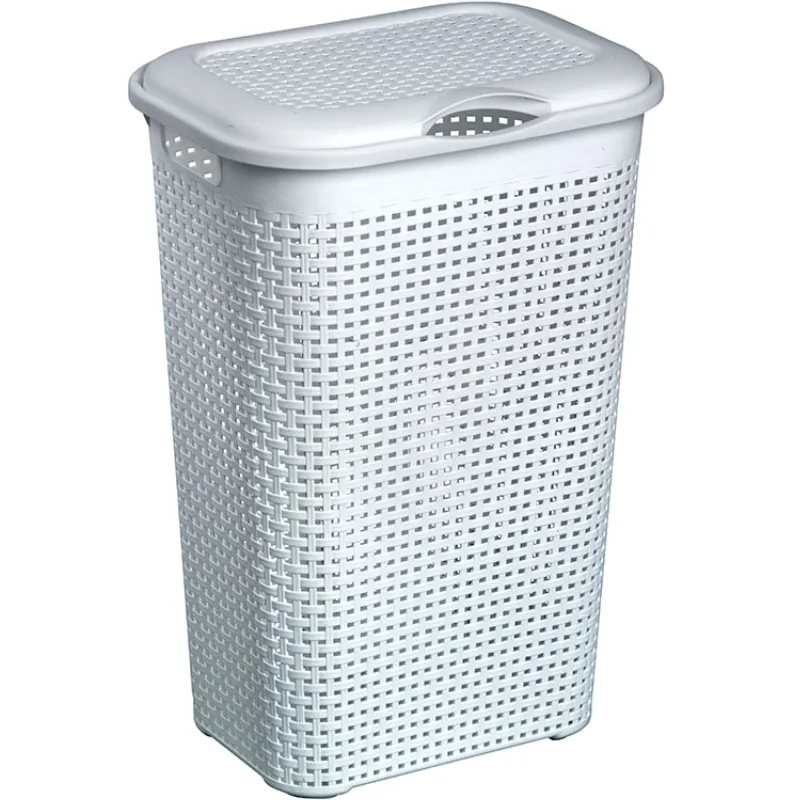 Rattan Vasketøjskurv | Hvid | Plast1
