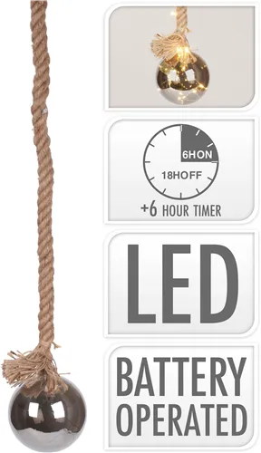 Reb M. Glaskula Ø12 Cm Silver