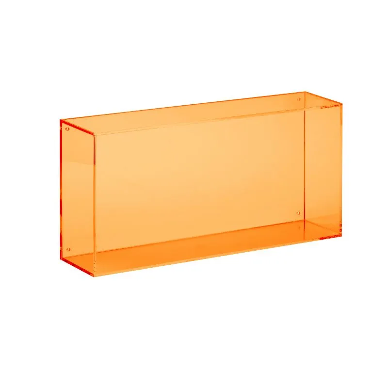 Rektangulär Väggkasse i Orange Plast 40x20x10 Cm