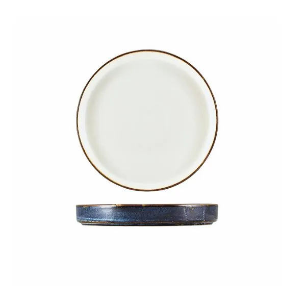 Terra Aqua Blå Tvåfärgad Presentationsfat 21cm Genware