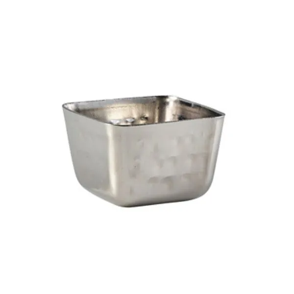 Rostfritt Stål Fyrkantig Hammrad Skål 71ml Genware
