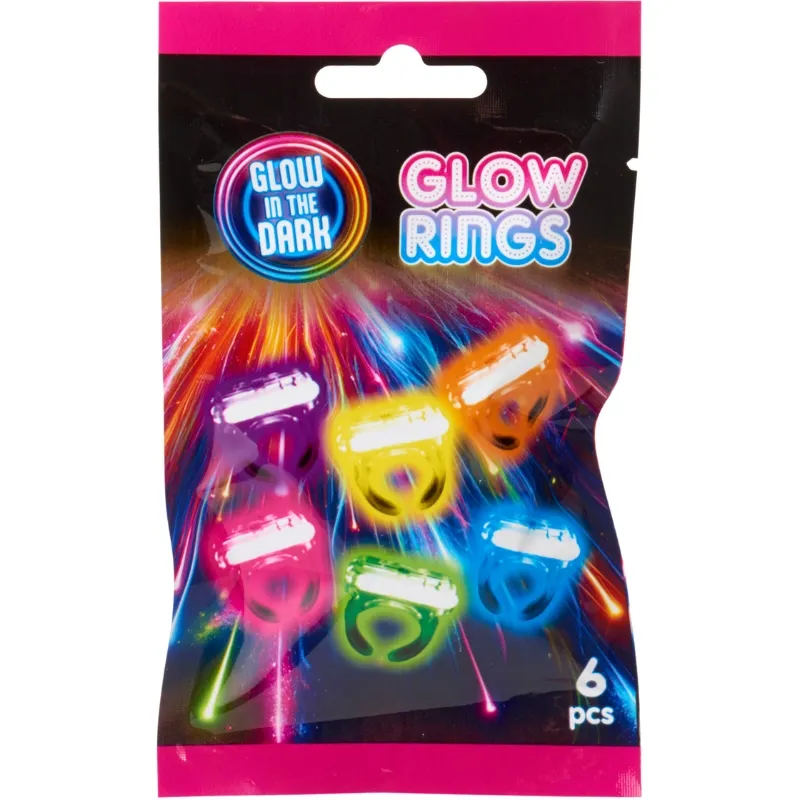 Selvlysende Ringe Sæt Med 6 Stk.