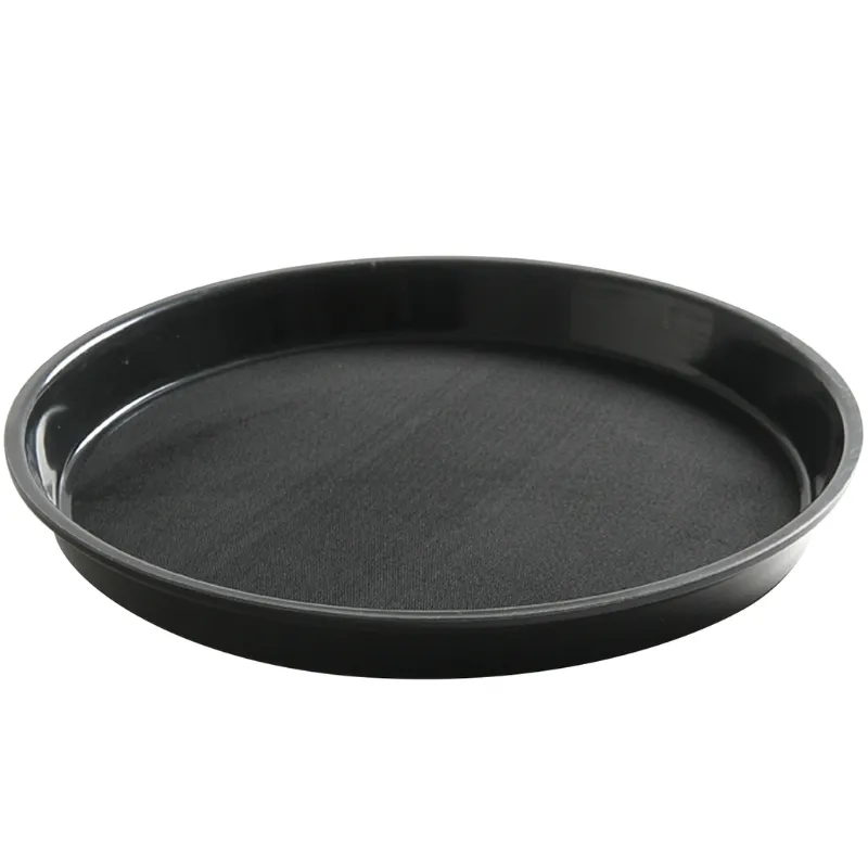 Serveringsbricka Med Hög Kant Rund 360x39 Mm Halkfri Pp