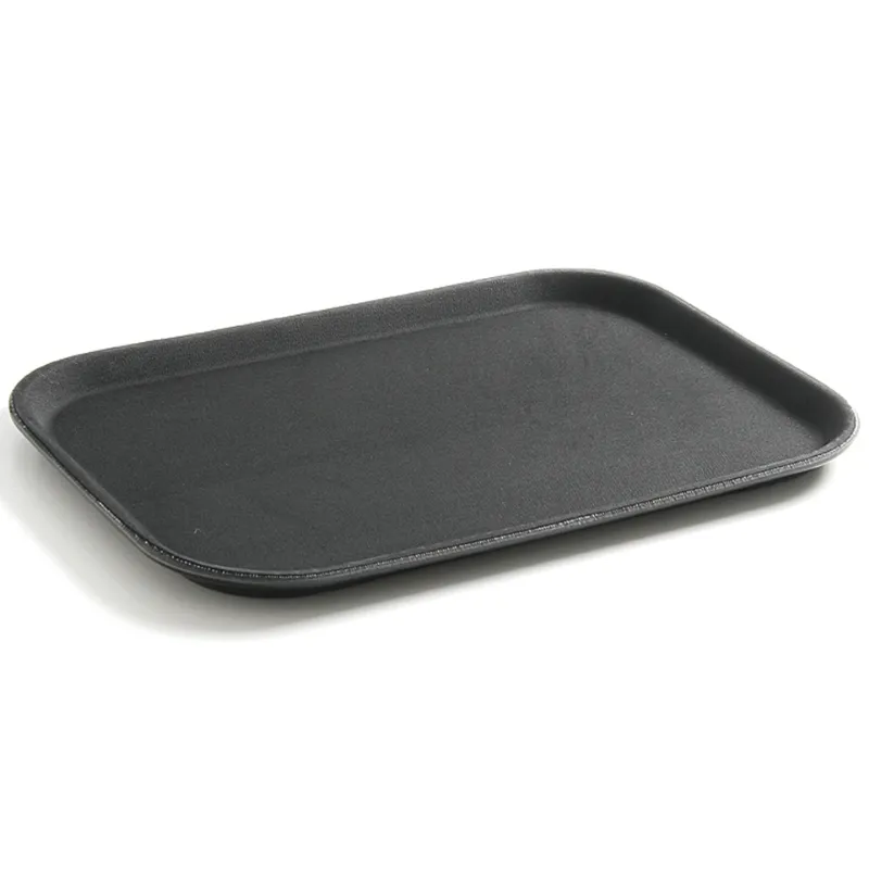Serveringsbricka Rektangulär Svart 530x325 Mm Halkfri Pp