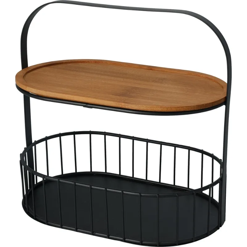 Serveringssæt i Metal Og Bambus