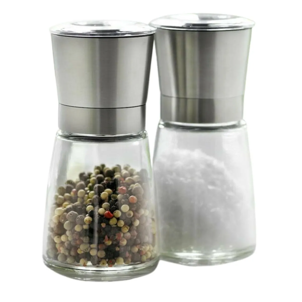Set 2 Salt&Peberkvarn Stål Låg