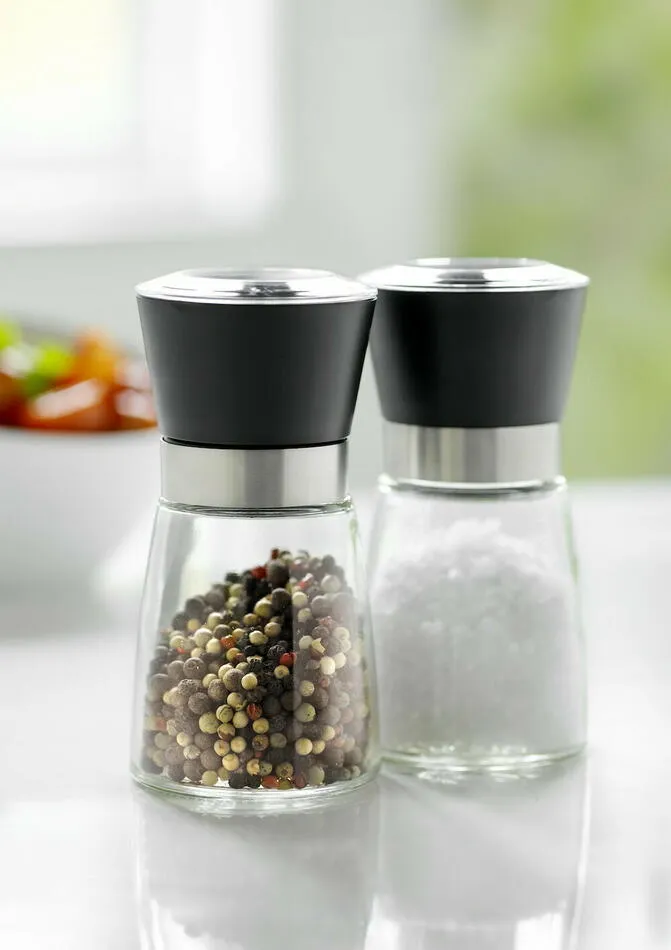 Set 2 Salt/pepparkvarn Svart Lock