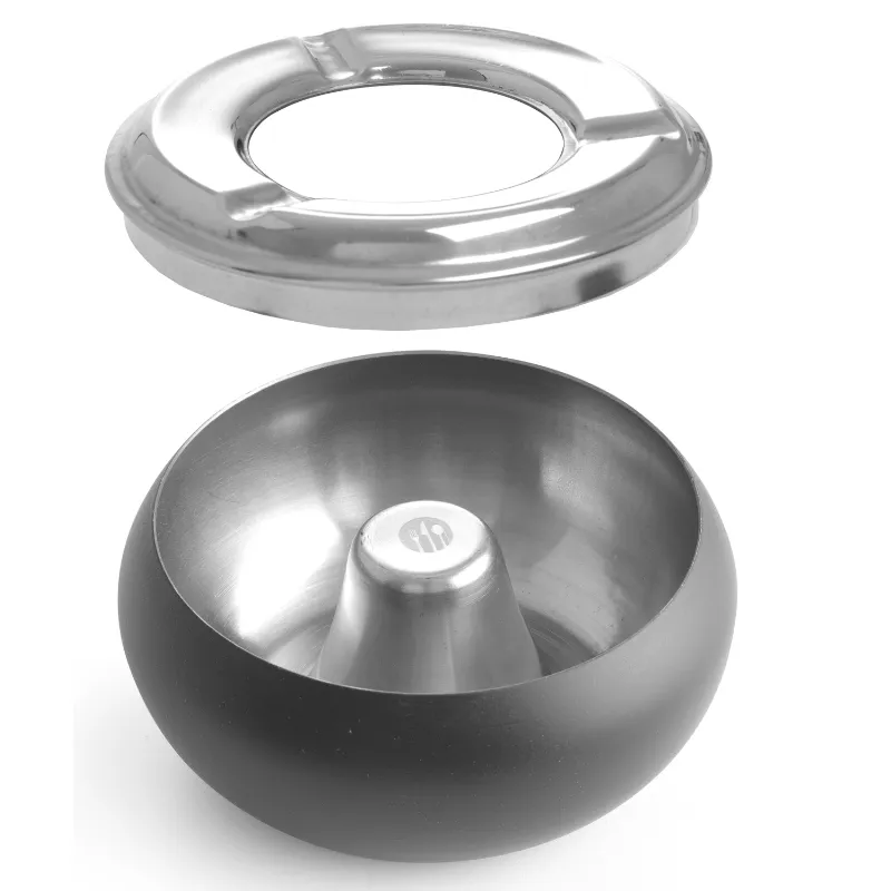 Skålaskebägare Svart 105x58 Mm Rostfritt Stål