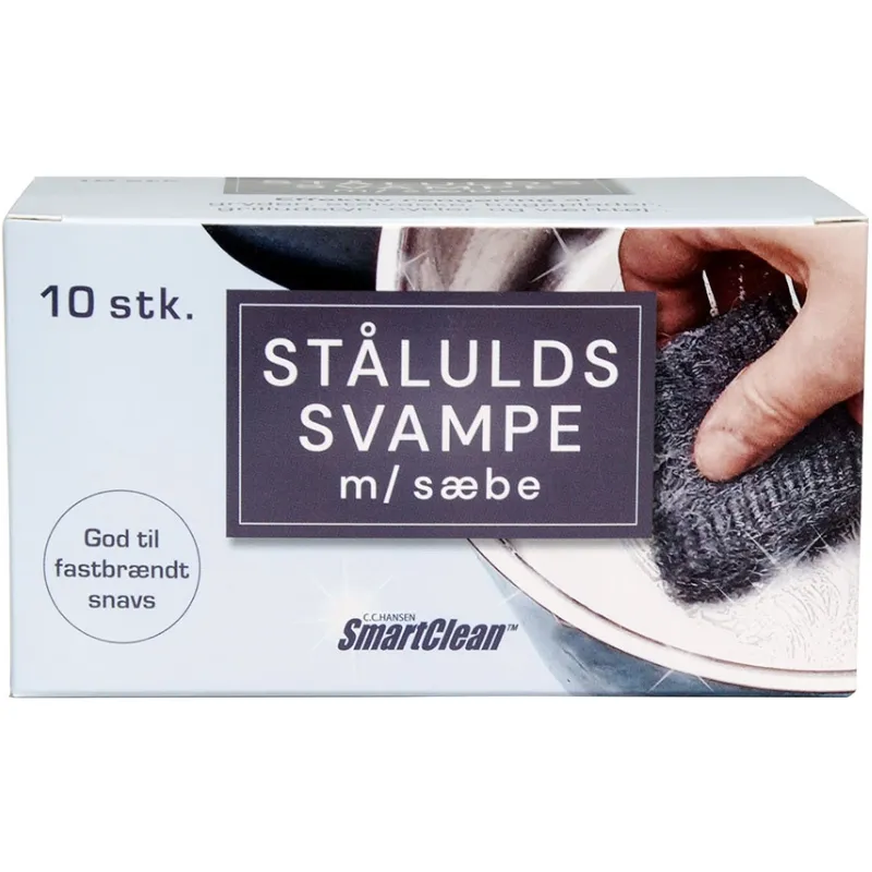 Ståluldssvampe Med Sæbe | 10 Stk./Pk. | Cc Hansen