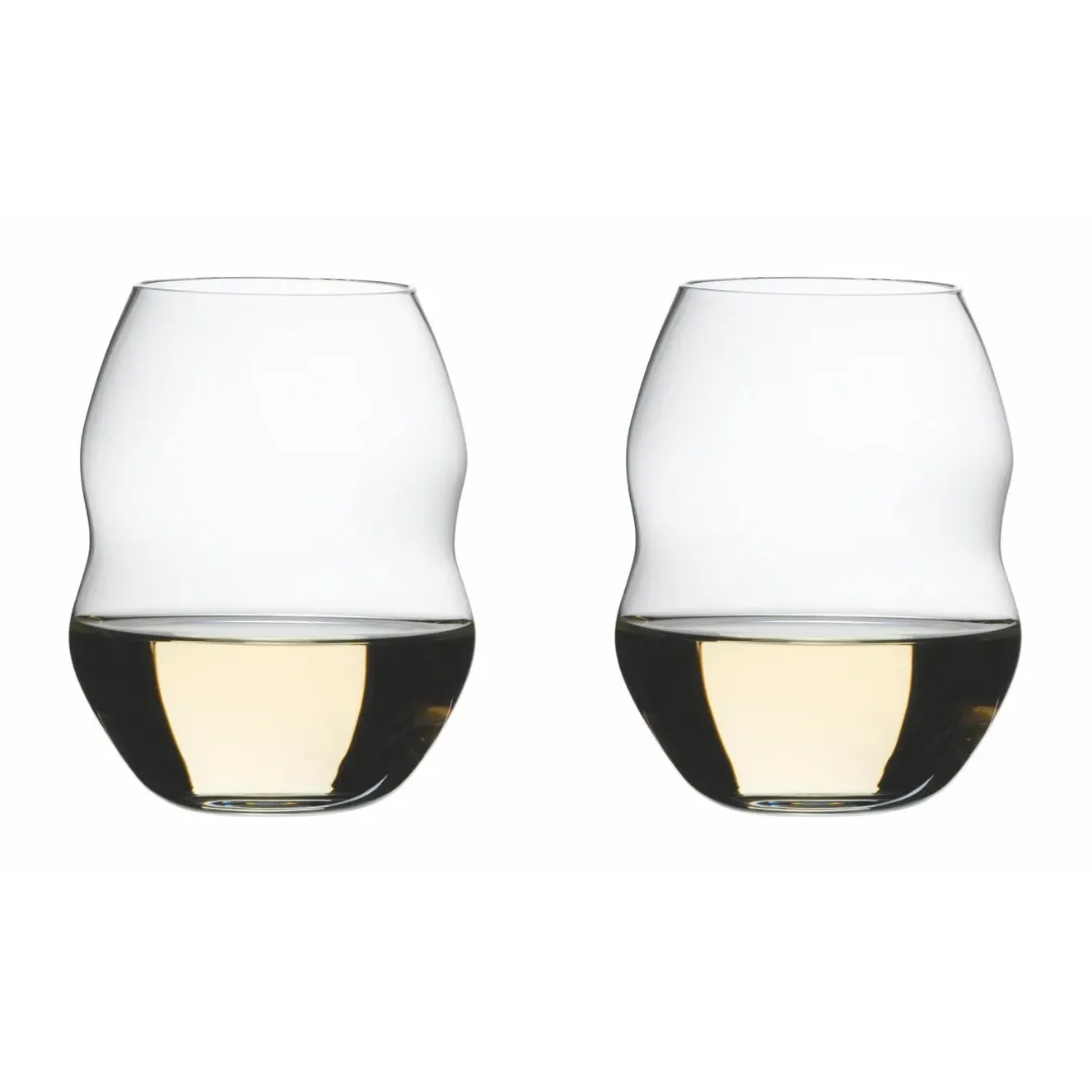 Swirl Vitvinglas - 2 St