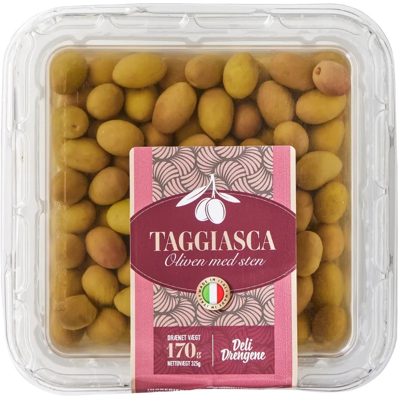 Taggiasca Oliver i Saltlage 170g