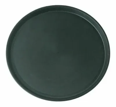Tjänarbricka 41 Cm - Rund Svart