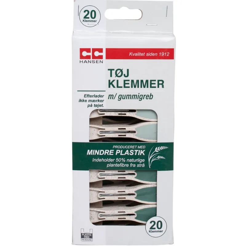 Tøjklemmer Med Gummigreb | Cc Hansen