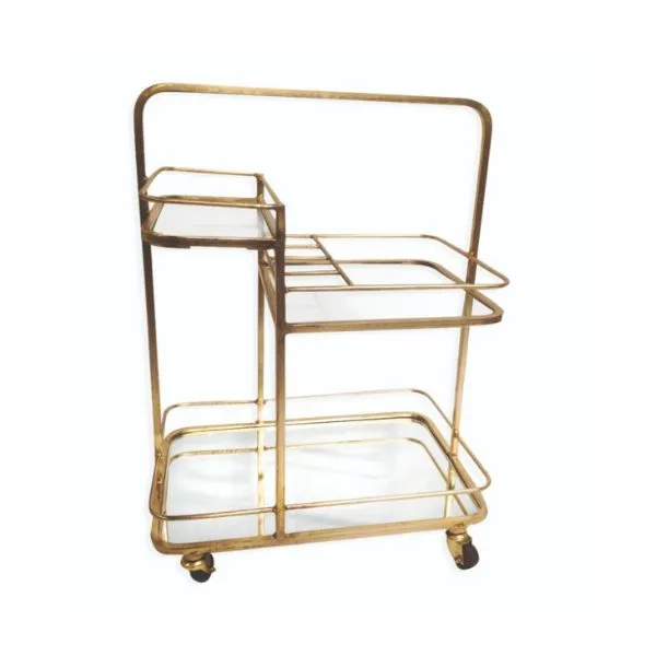 Tre Etages Barvogn - Guldpläterad