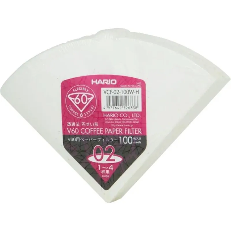 V60 Kaffefiltre - 02 - 100 Stk - Vit