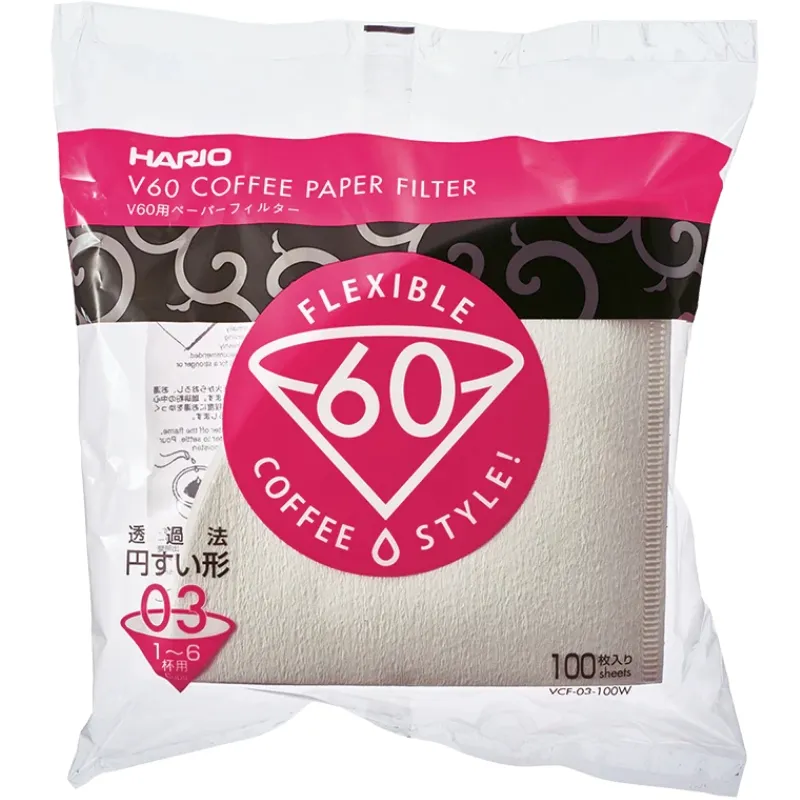 V60 Pappersfilter 03 Vita 100 St. - Hario