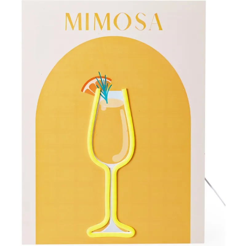 Vægdekoration Neon Cocktails 40 Cm