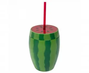 Vattenmelonkopp Med Sugrör 900 Ml