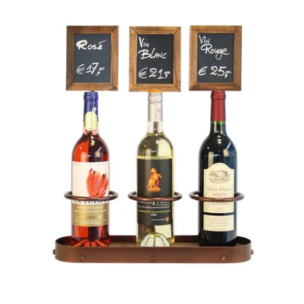 Vinflaska Display 3 Flaskor M. Tavla. 45 x 38.5cm