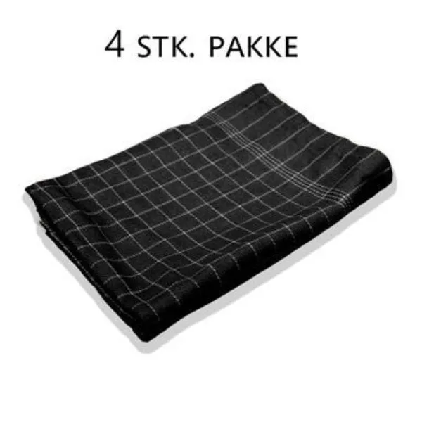 Viskestycke Svart 4-pack. Storlek 50cm x 100cm