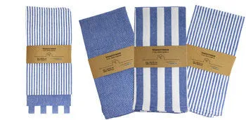 Viskestycken 3 St. Om/blå Storlek 50x70 Cm.