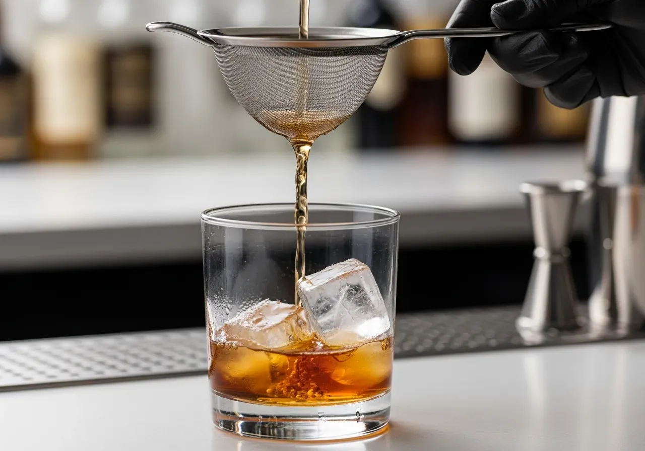 Flaskor för sockerlag i baren