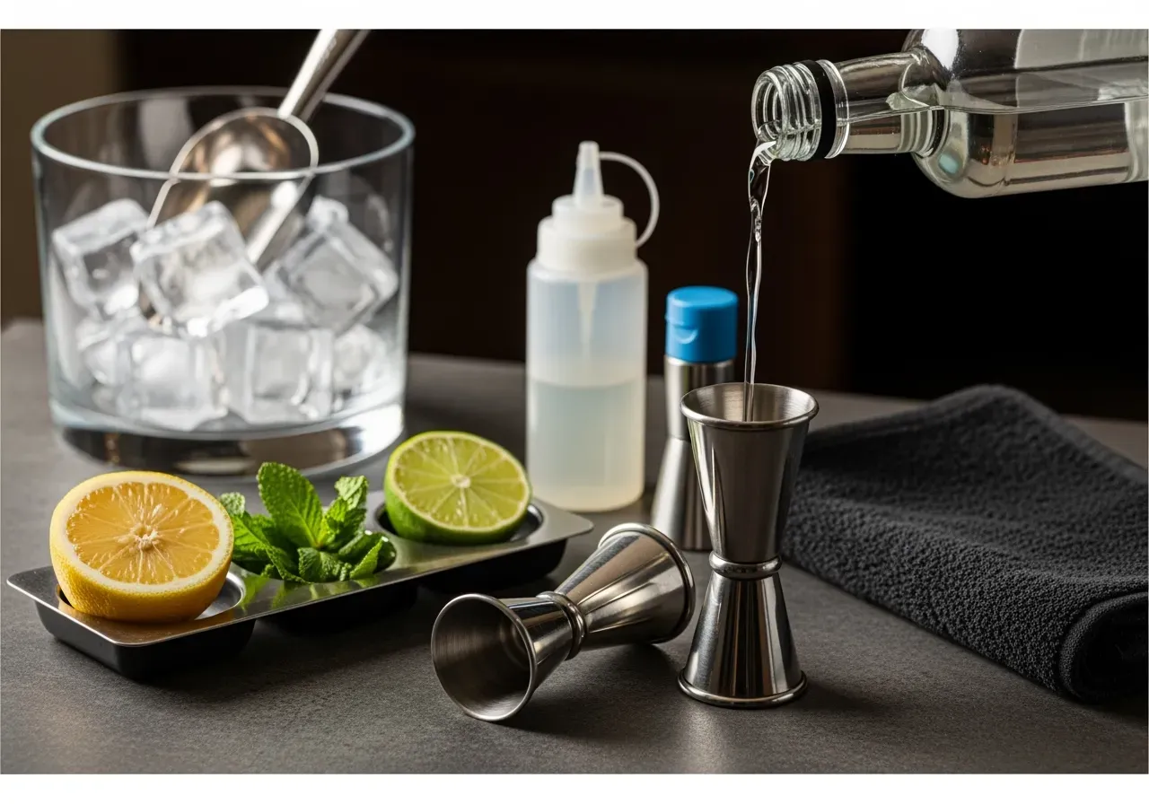 Organisera sugrör bakom baren