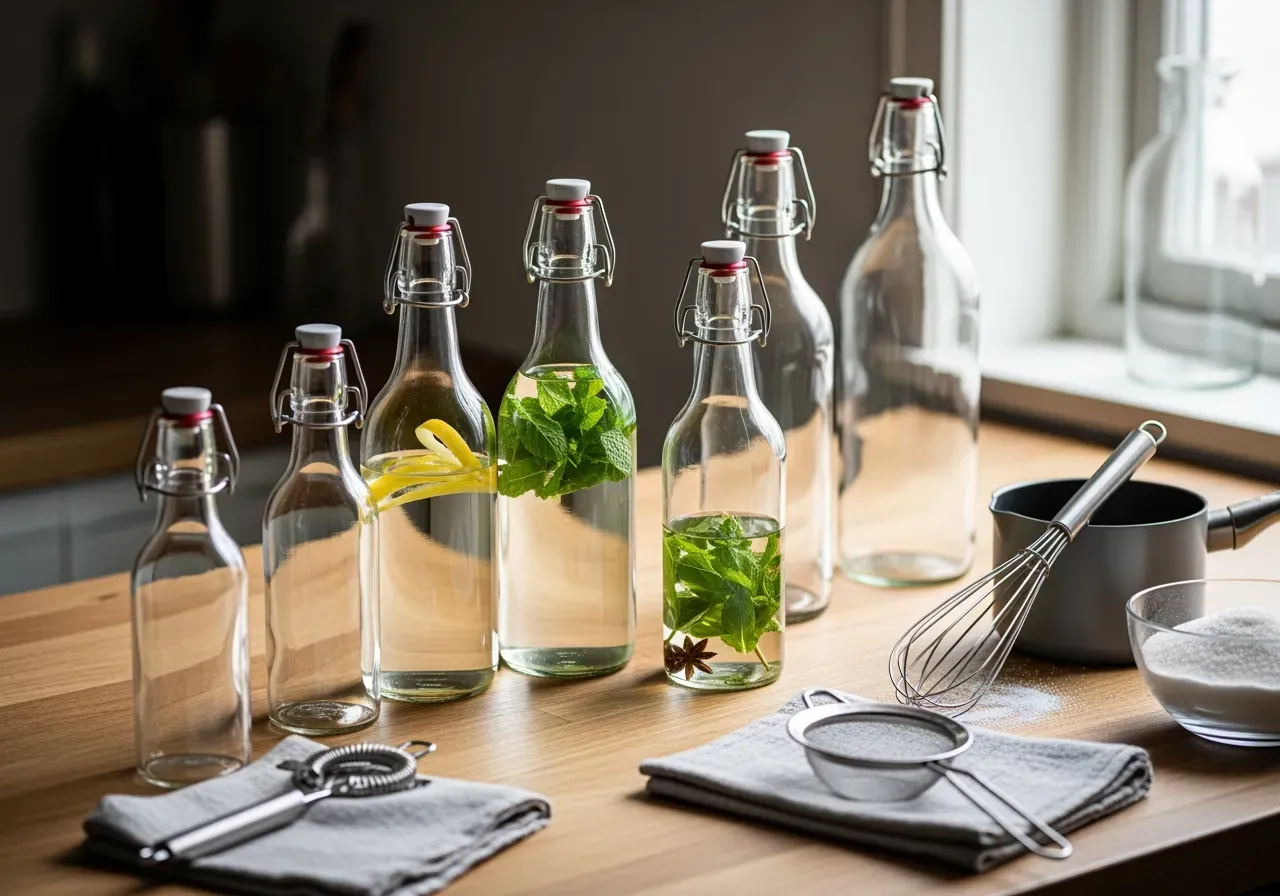 Sugrör för sirapsdrinkar i glas